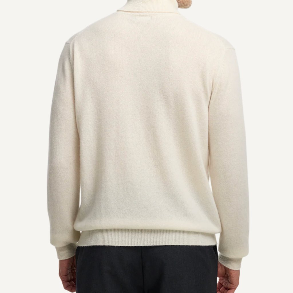 Paul Fredrick Cashmere Turtleneck Sweater In Ivory Nwt — image 4 of 8
